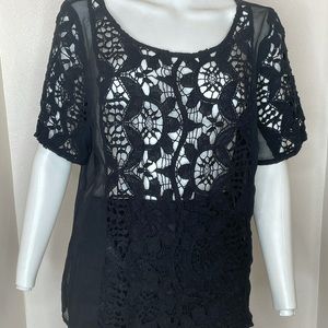 Black Crochet Top